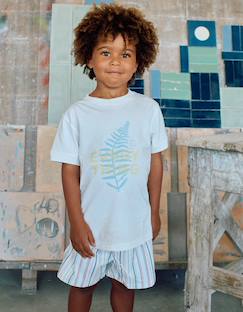 Garçon-T-shirt, polo, sous-pull-T-shirt en coton avec imprimé botanic