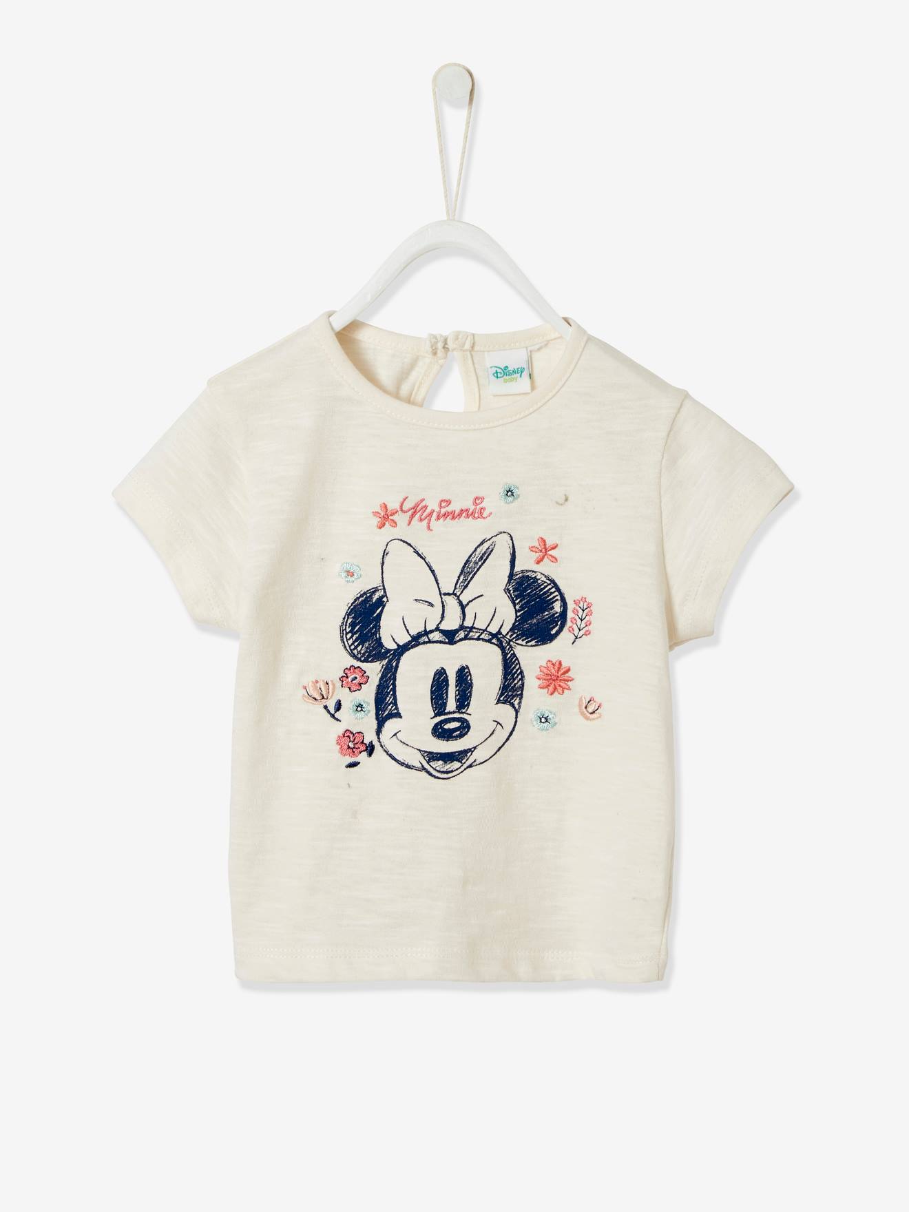 T-shirt bébé Disney® Minnie brodé ivoire