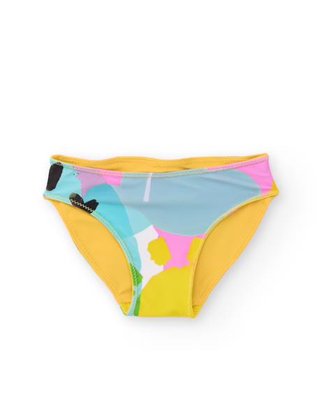 Bas de bikini fille en maille au design réversible Jaune 3 - vertbaudet enfant 