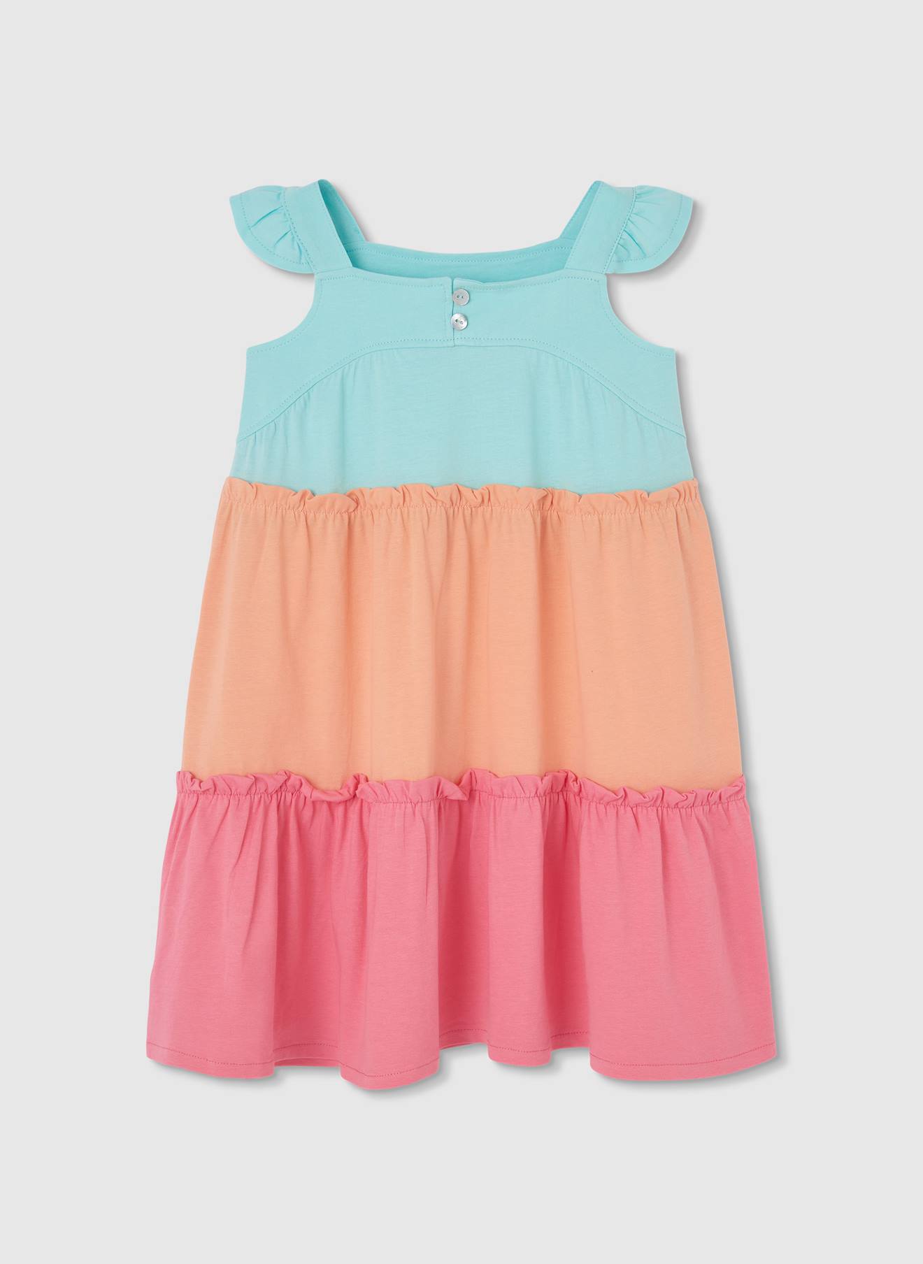 Robe En Maille Color Block Vert