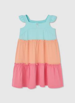 -Robe en maille color block