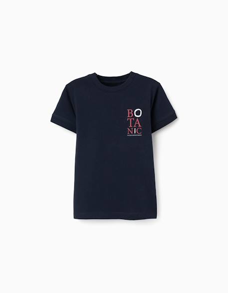 Garçon-T-shirt en coton avec imprimé botanic