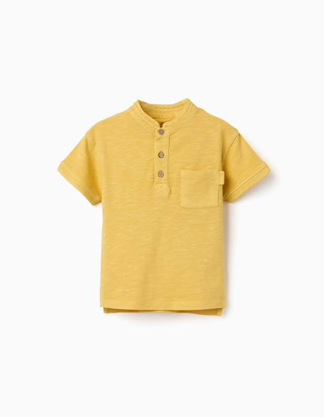 Bébé-T-shirt, sous-pull-T-shirt-T-shirt en coton avec col mao et poche
