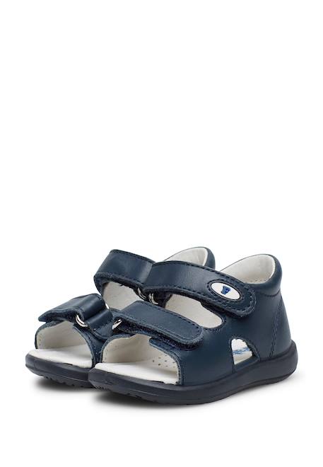 Sandales ouvertes à scratch new river Blanc-+Marine-+Rose- 10 - vertbaudet enfant 