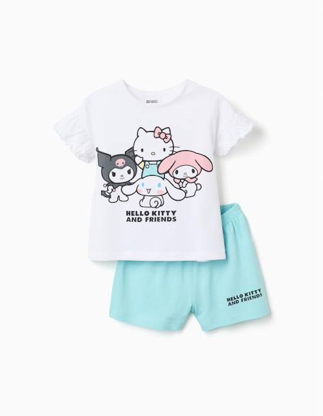 Pyjama à manches courtes en coton avec imprimé hello kitty  - vertbaudet enfant