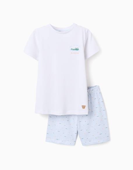 Pyjama à manches courtes en coton avec imprimés alligator  - vertbaudet enfant