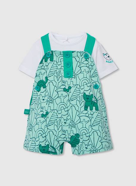 Bébé-Ensemble en maille imprimé bébé coton