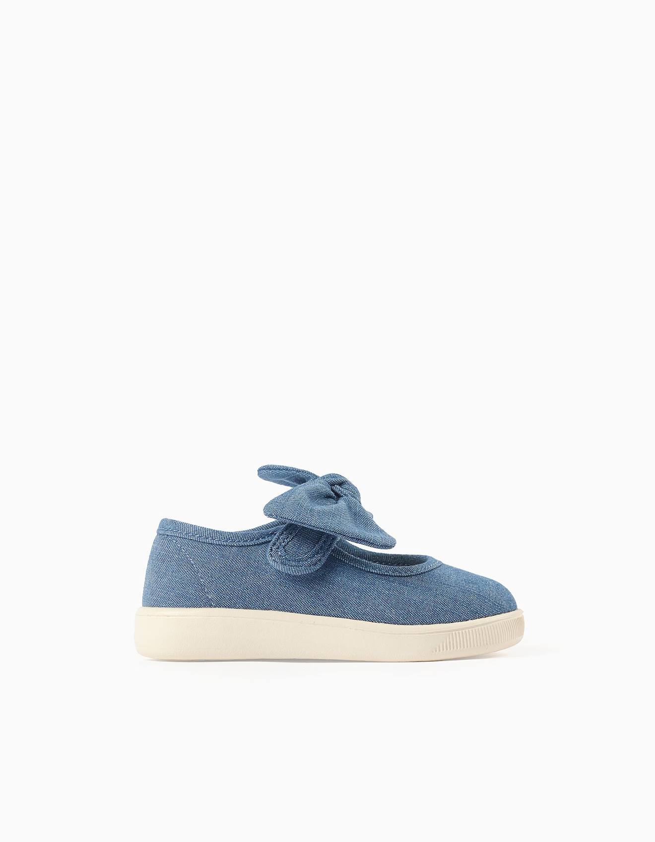 Ballerines En Toile Semelle Souple Bleu 25 €