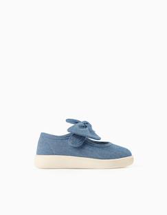 Chaussures-Chaussures bébé 17-26-Marche fille 19-26-Ballerines en toile à semelle souple
