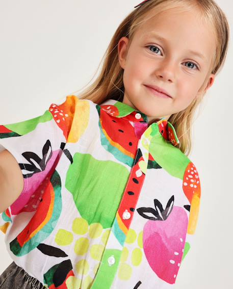 Bébé-Chemise courte fille à imprimé fruité