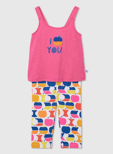 Ensemble fille tricot pommes  - vertbaudet enfant