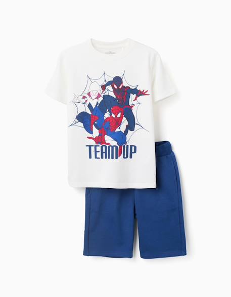 Garçon-Ensemble-Ensemble t-shirt et short en coton avec imprimé spider-man