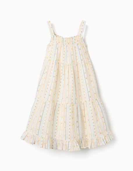 Robe sans manches en coton avec motif floral  - vertbaudet enfant