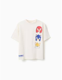 T-shirt en coton avec imprimés sonic & friends  - vertbaudet enfant