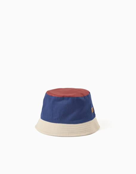 Garçon-Accessoires-Bob en sergé avec bloc de couleurs