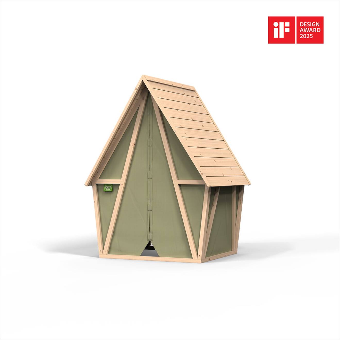 Maisonnette Tente En Bois Fsc Extérieur Yuki 100 Naturel/vert