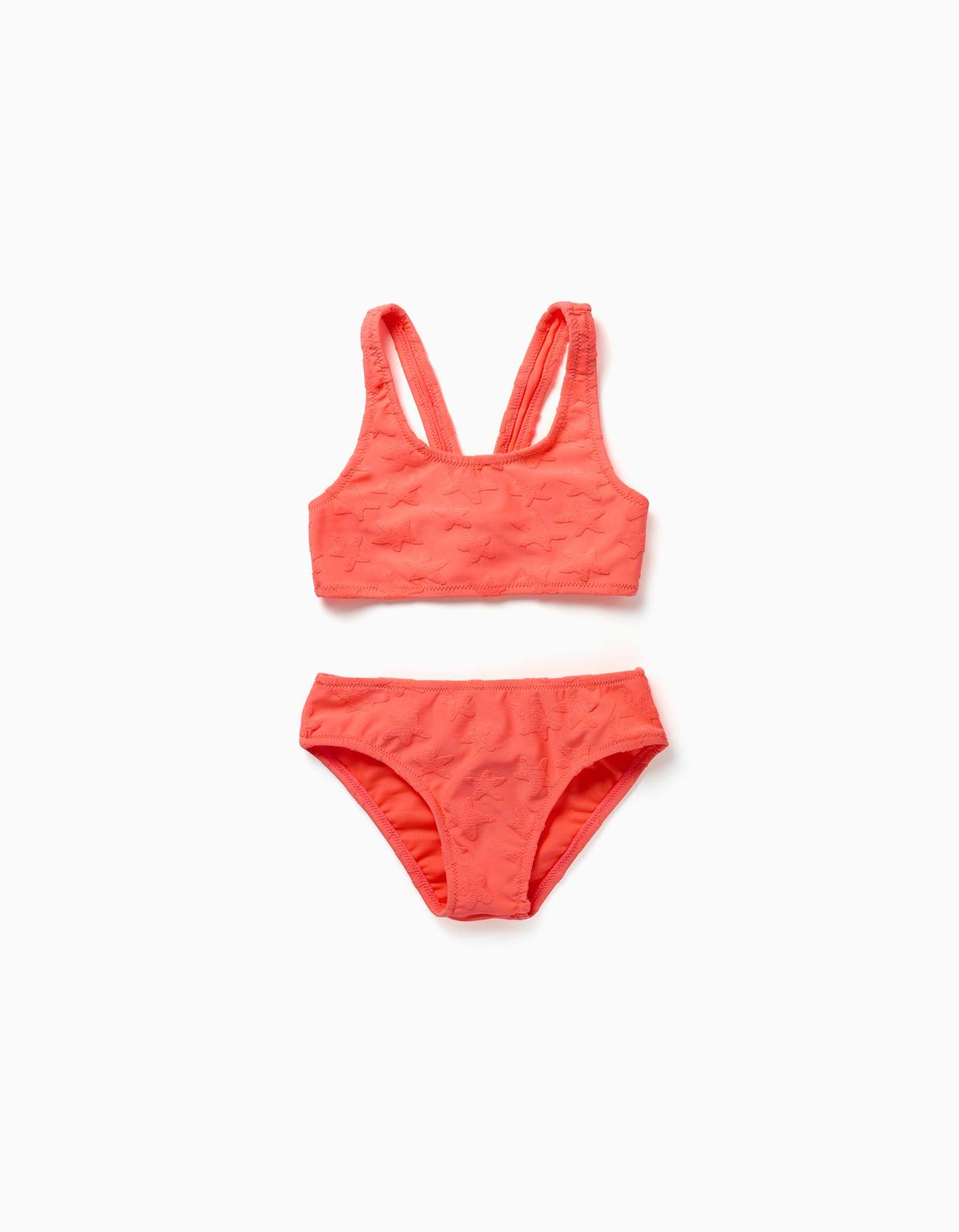 Maillot De Bain 2 Pices Avec Motif Dtoiles En Boucl Corail Clair 20 €