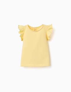 T-shirt avec manches à volants et col rond  - vertbaudet enfant