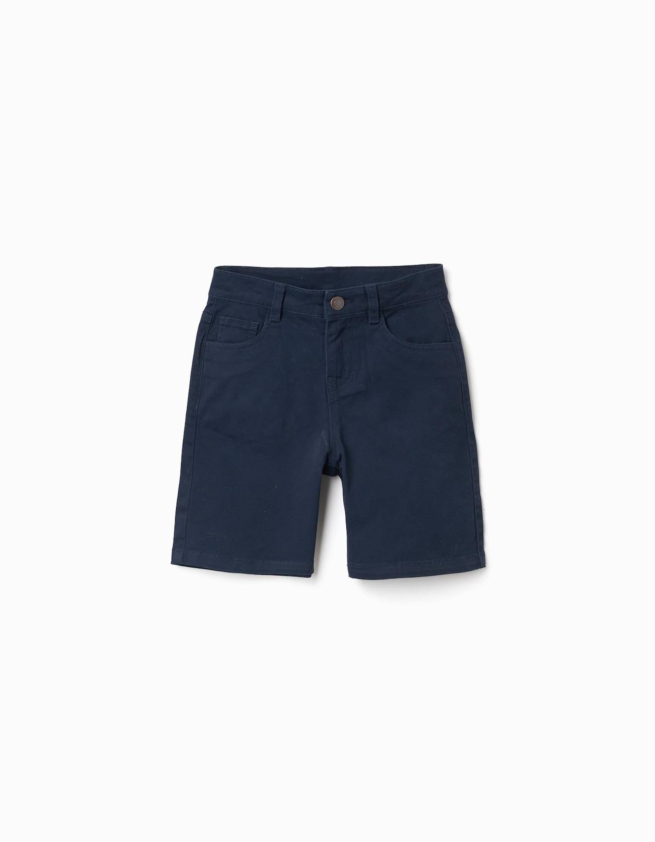 Short Midi En Serg Avec Cinq Poches Bleu Fonc 12 €
