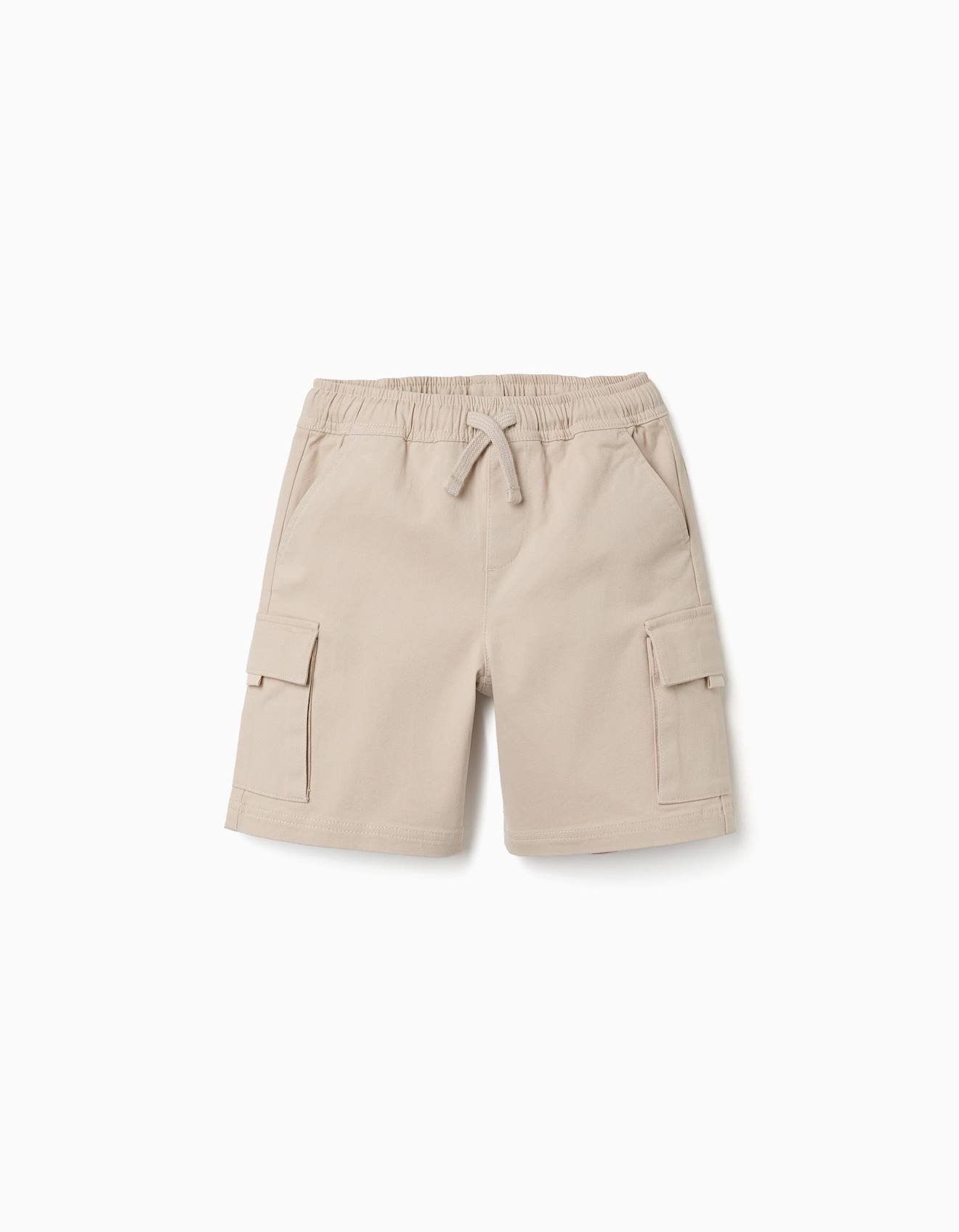 Short Long Cargo En Serg Avec Cordon De Serrage Beige Clair 26 €