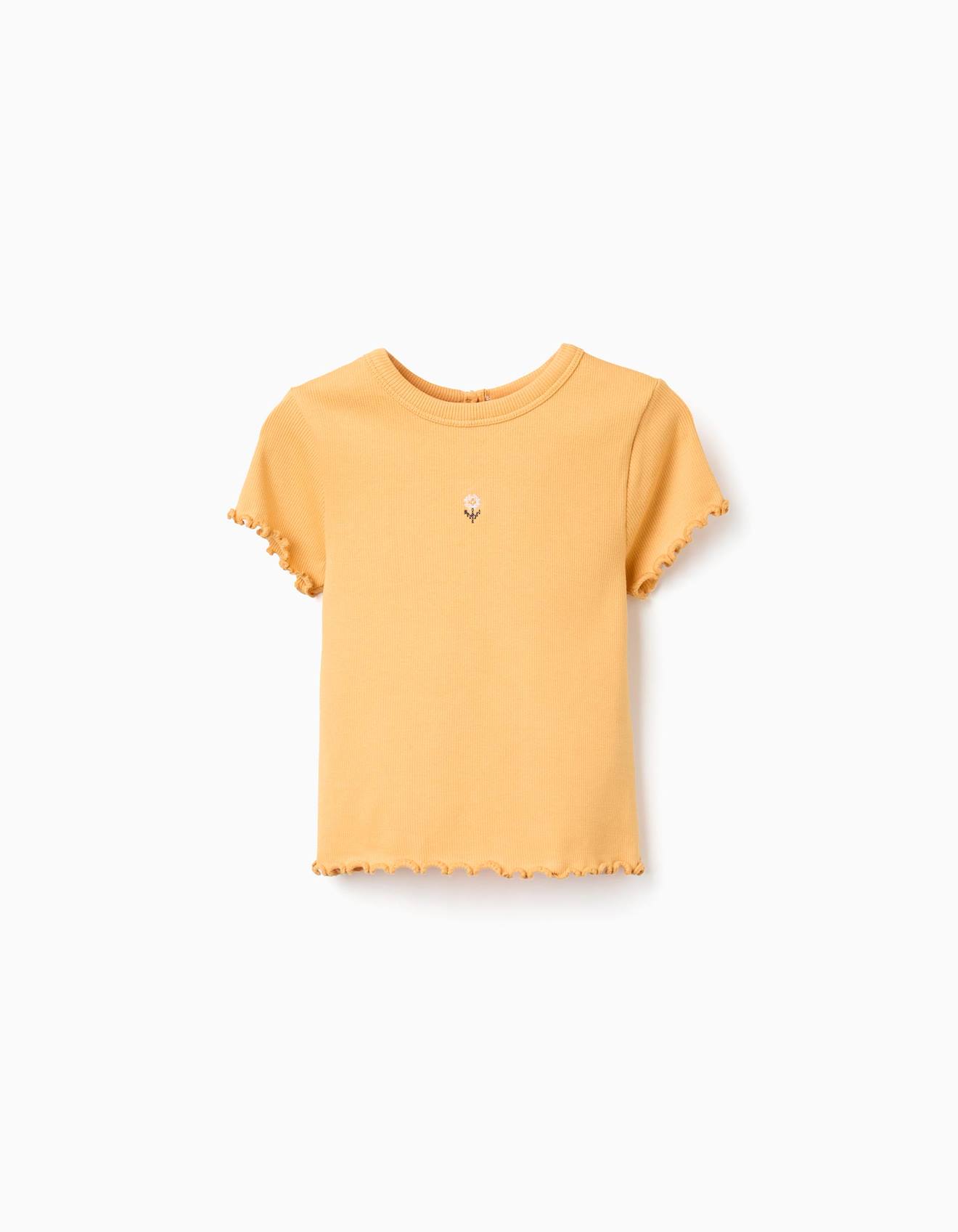 T-shirt Ctel Fleur Brode Jaune Fonc 10 €