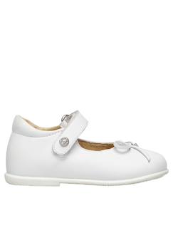 Ballerines à nœud en cuir ballet  - vertbaudet enfant
