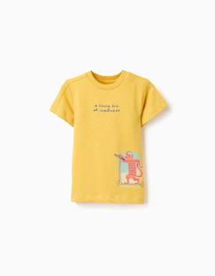 T-shirt en coton avec imprimé tigre  - vertbaudet enfant
