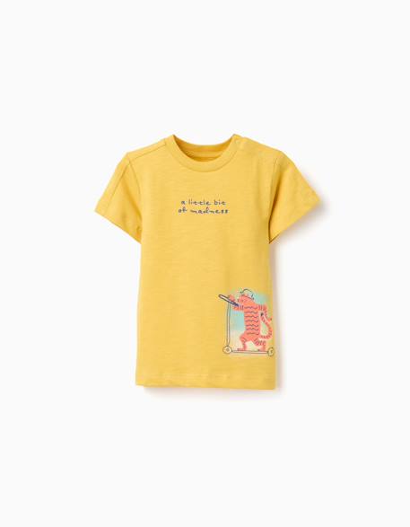 Bébé-T-shirt en coton avec imprimé tigre