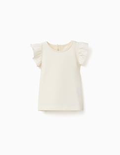 T-shirt avec manches à volants et col rond  - vertbaudet enfant