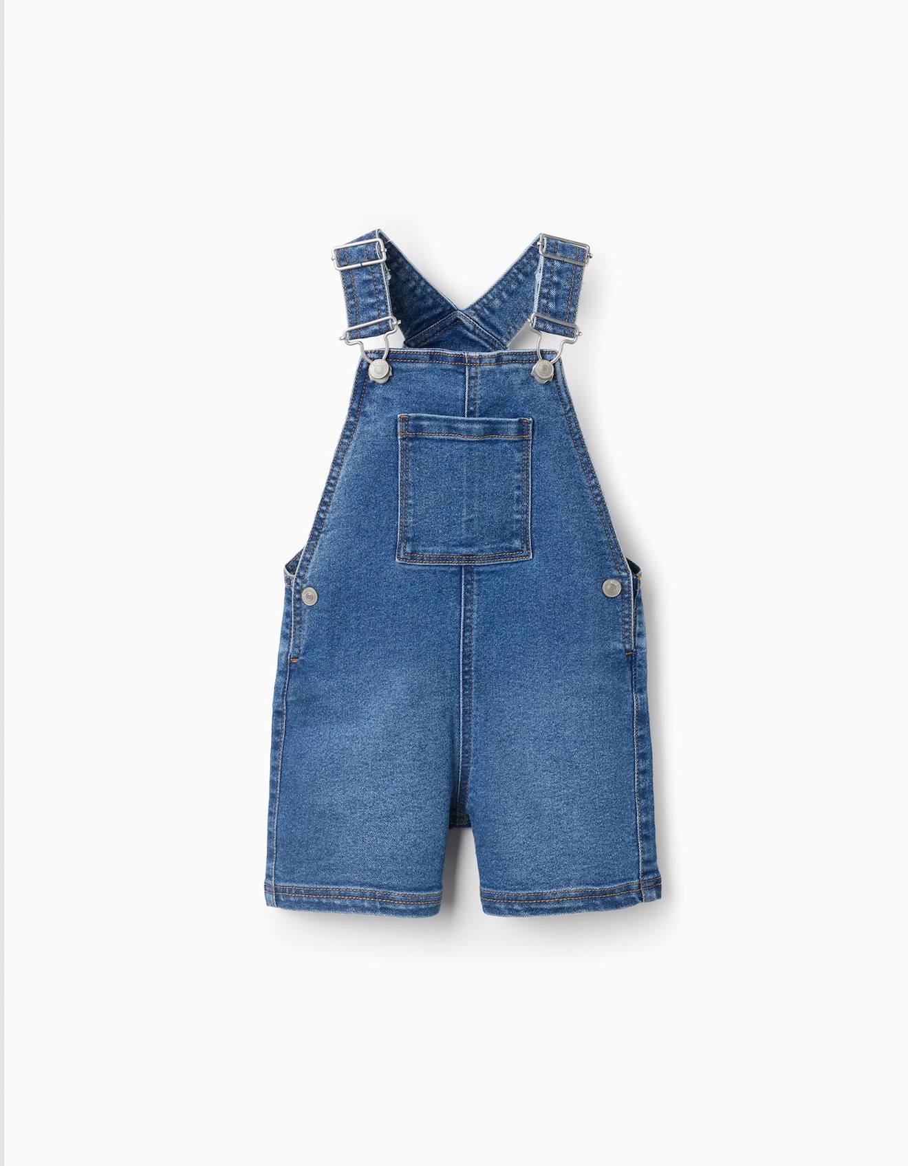 Salopette Courte En Jean Avec Poches Bleu 17 €