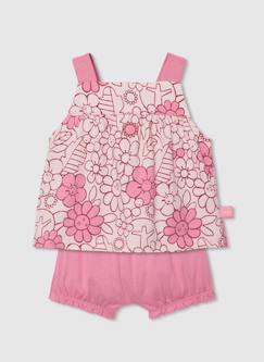 -Ensemble en maille imprimé fleurs