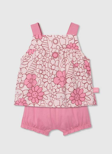 Bébé-Ensemble en maille imprimé fleurs
