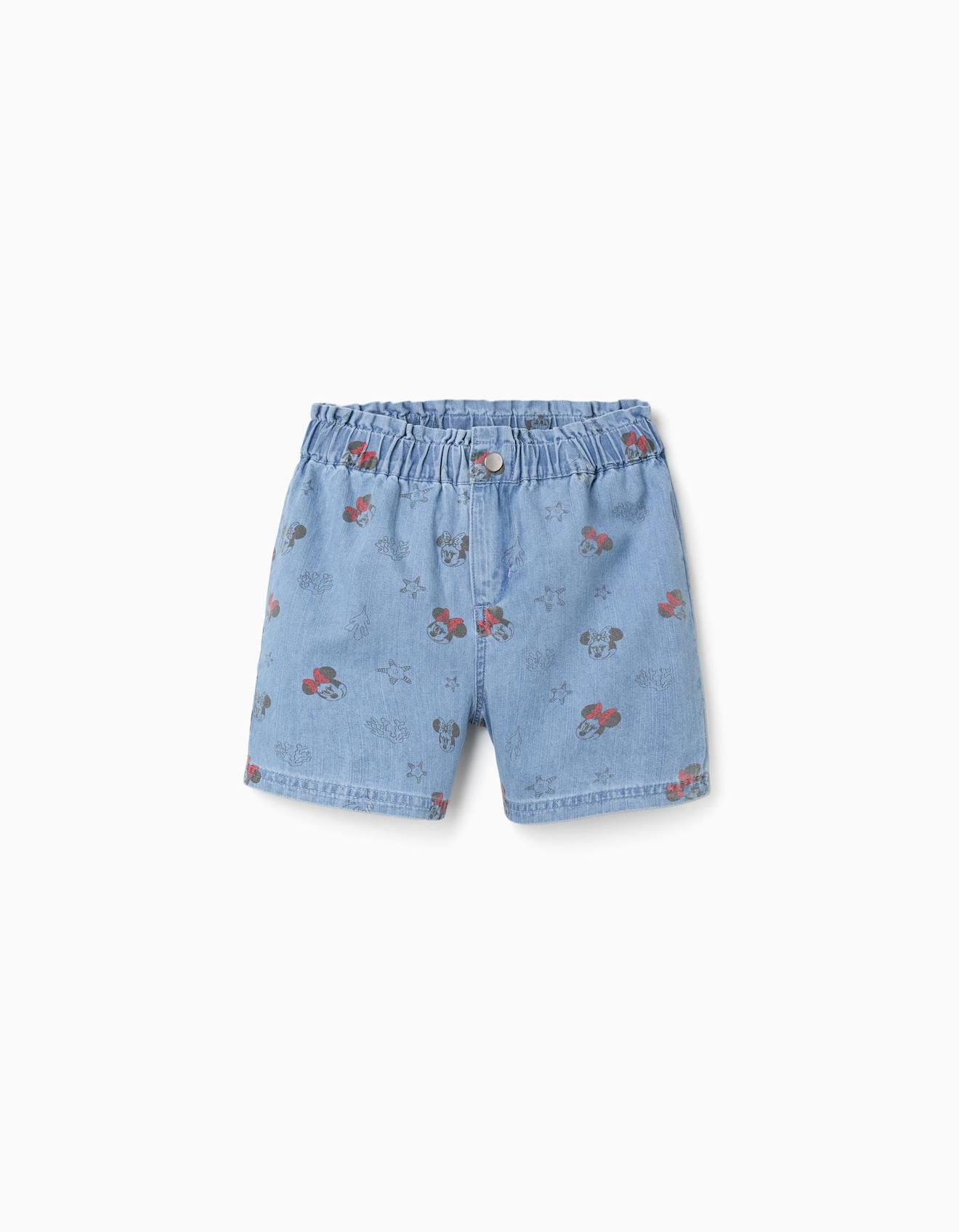 Short En Jean Avec Minnie Et Taille lastique Bleu 18 €