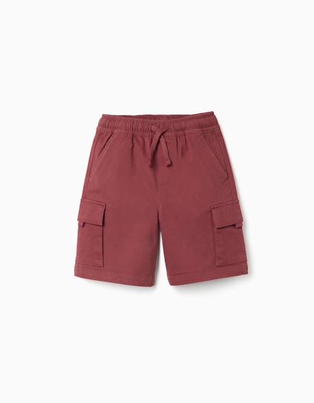 Short long cargo en sergé avec cordon de serrage  - vertbaudet enfant
