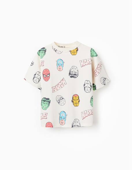 T-shirt en coton avec motif marvel heroes  - vertbaudet enfant