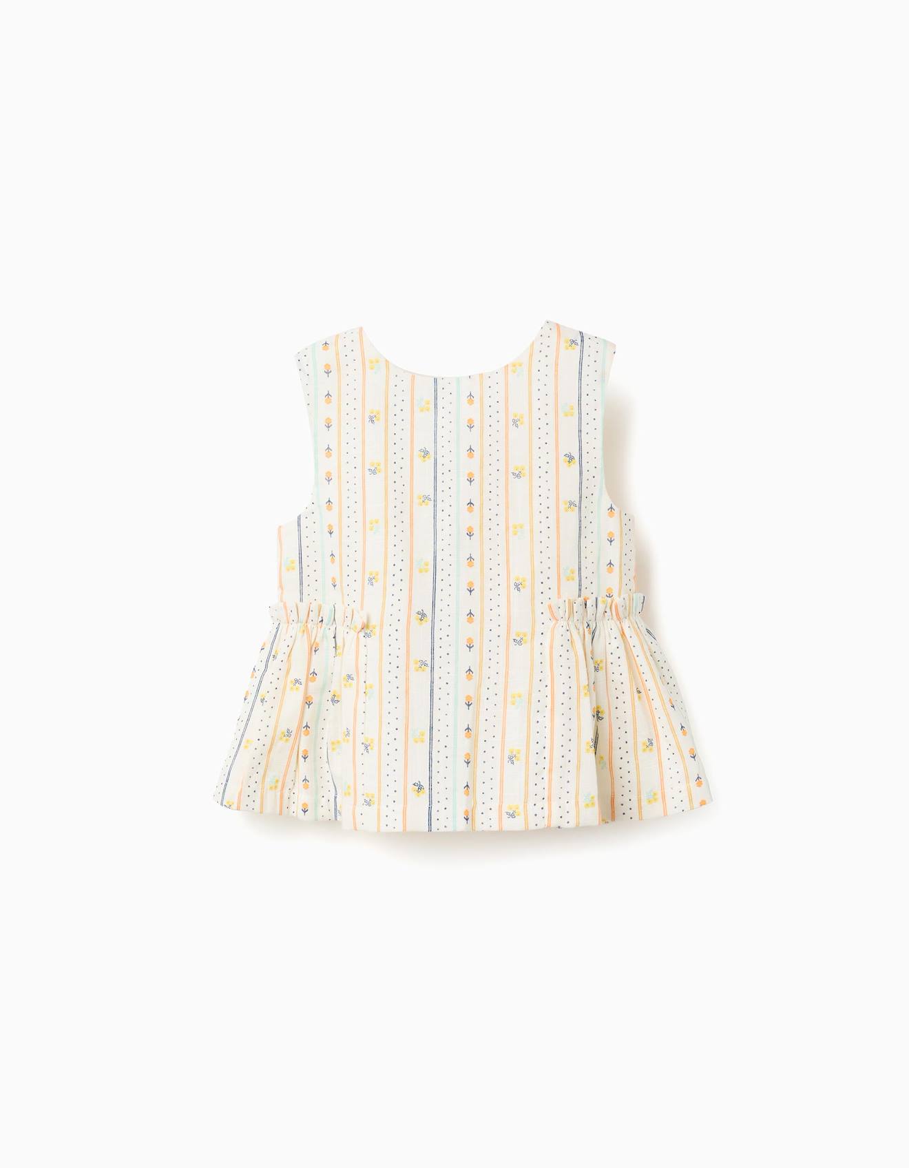 Blouse Sans Manches En Coton Avec Motif Floral Beige Clair 17 €