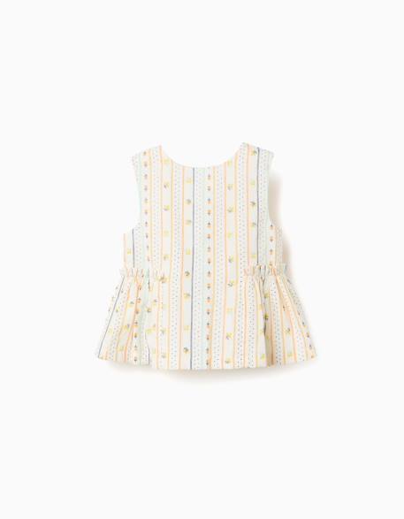 Bébé-Blouse sans manches en coton avec motif floral