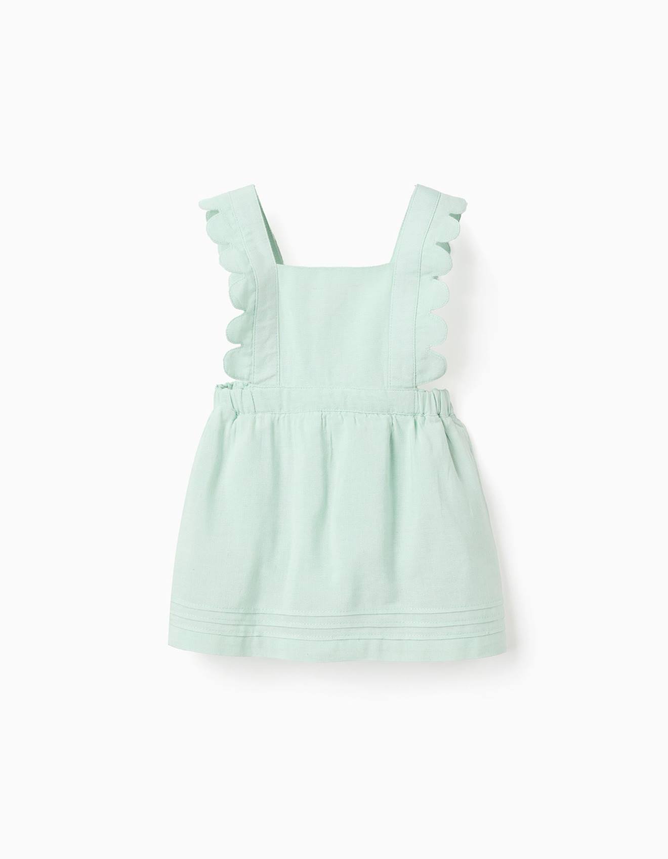 Robe Salopette En Coton Et Lin Vert Clair 18 €