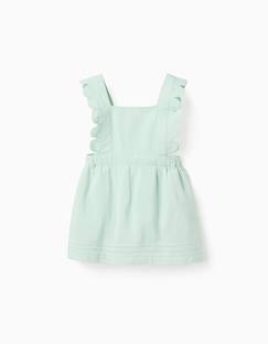 -Robe salopette en coton et lin
