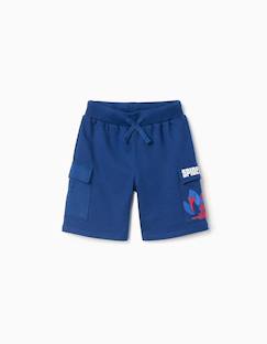 -Short en coton avec imprimé spider-man et poches cargo