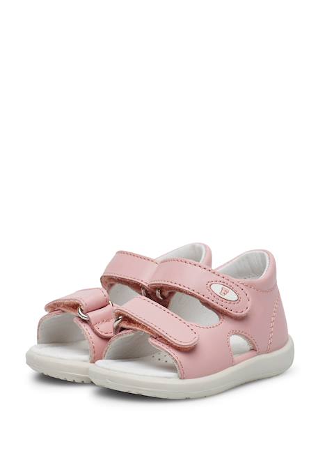 Sandales ouvertes à scratch new river Blanc-+Marine-+Rose- 15 - vertbaudet enfant 