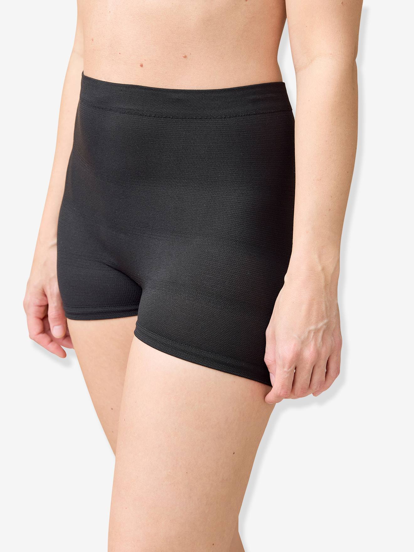 Lot de 2 culottes de grossesse et hospitalières Deluxe sans couture noir