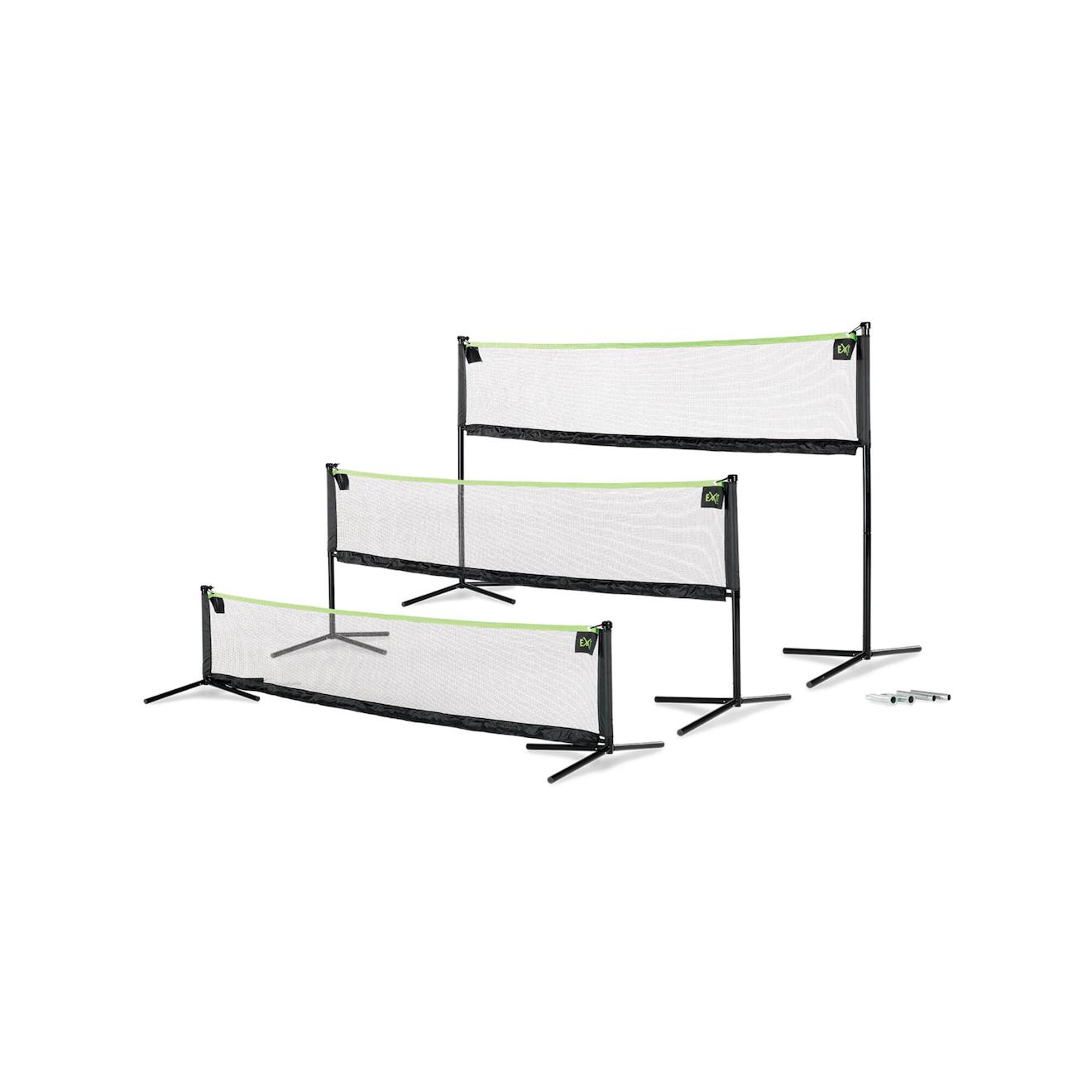 Filet De Sport Réglable 155x300cm - Volley-ball, Badminton Ou Tennis Noir
