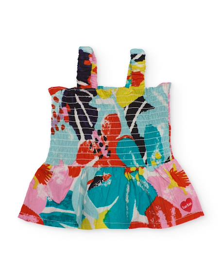 Fille-Top fille en tissu à bretelles