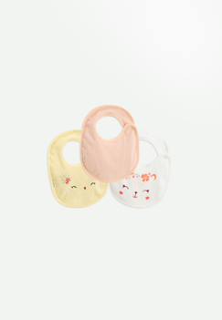 Lot de 3 bavoirs bébé badian  - vertbaudet enfant