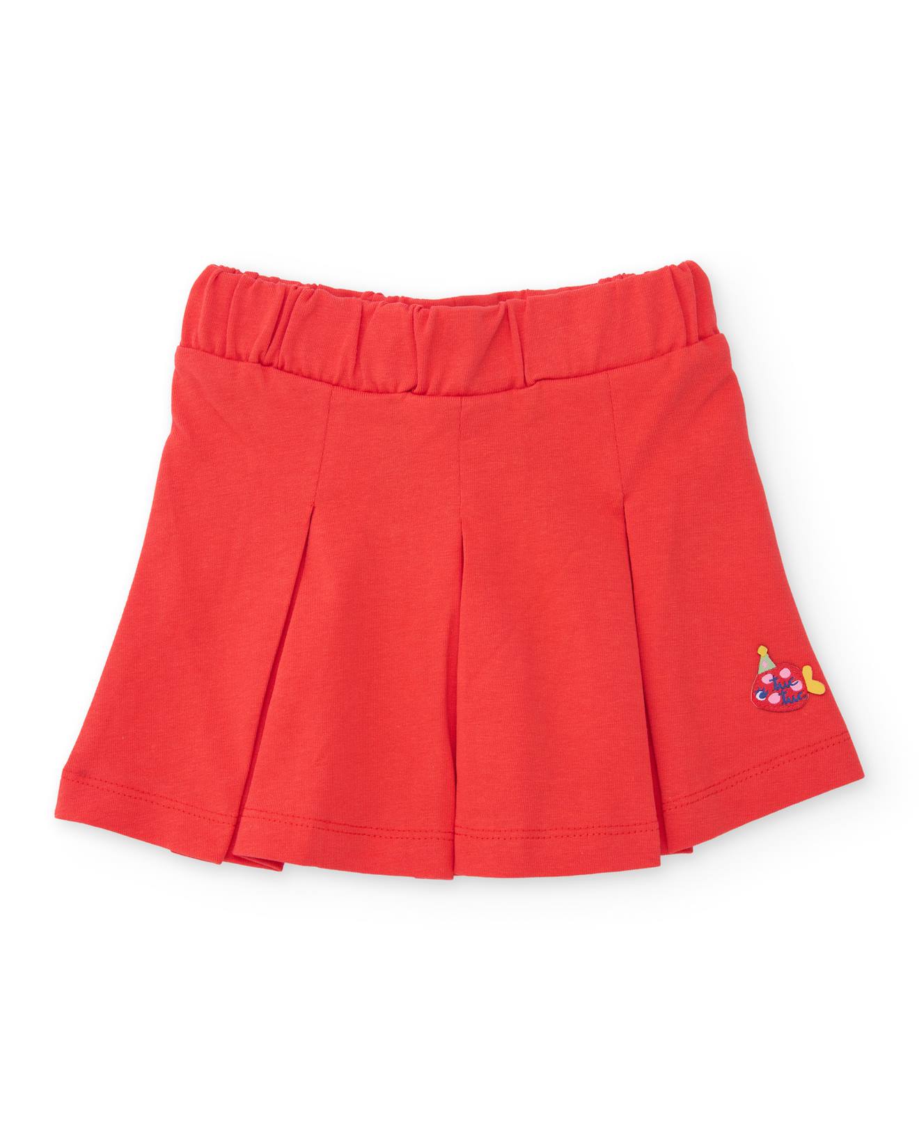 Jupe En Maille Pour Fille Avec Plis Sur Le Devant Rouge 13 €