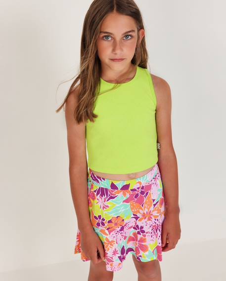 Jupe fille en maille avec un design floral accrocheur  - vertbaudet enfant