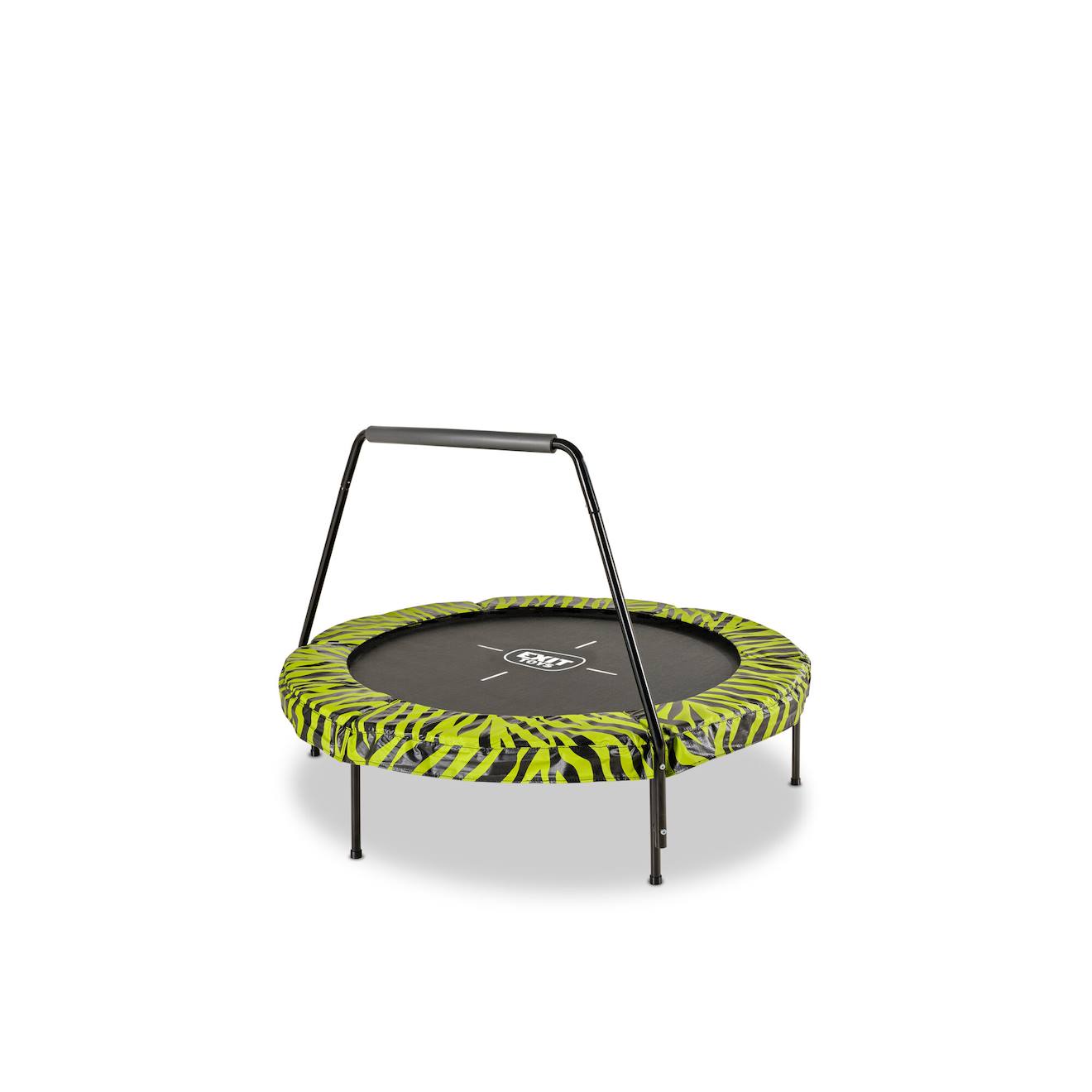 Mini Trampoline Enfant Avec Filet De Sécurité Pour Premiers Sauts En Toute Sérénité Noir/vert