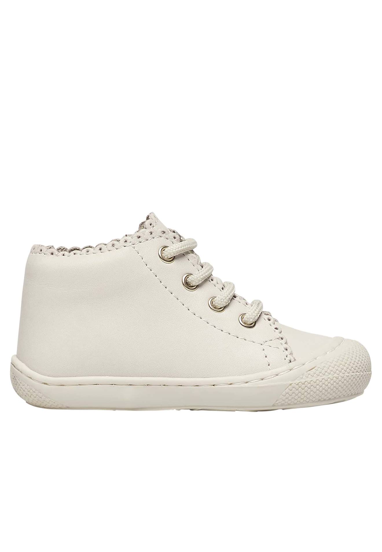 Chaussures Premiers Pas En Cuir Cottins Blanc-