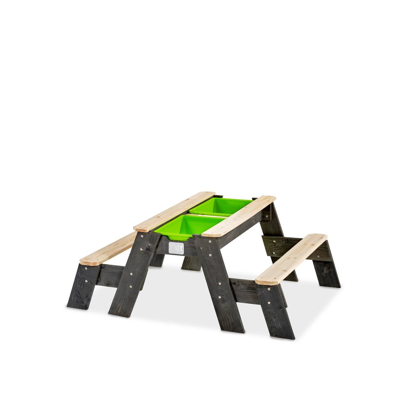 Table D’activités Enfant Sable Et Eau Avec Bancs Pour Jouer Et Créer À Plusieurs Gris
